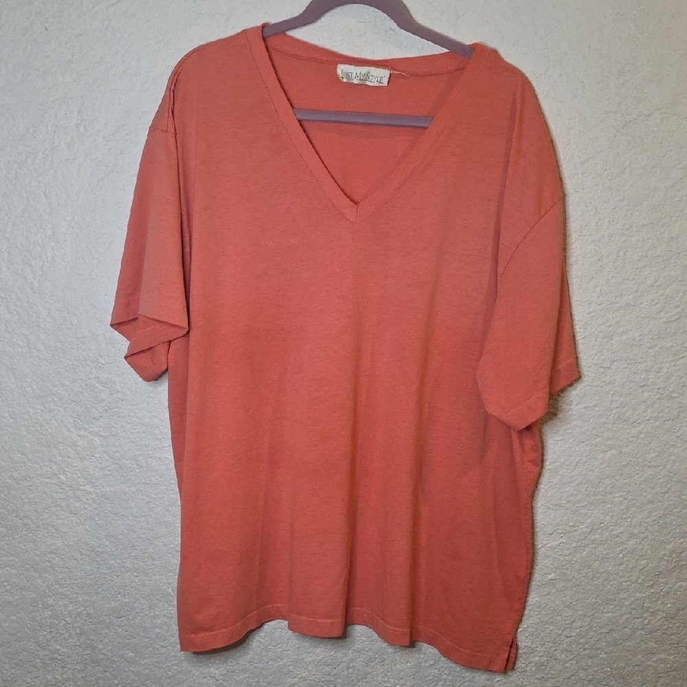 Women's V-Neck Coral Tee